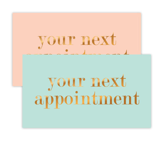 Pastel Appointment Card Set w/ Gold Foil Type