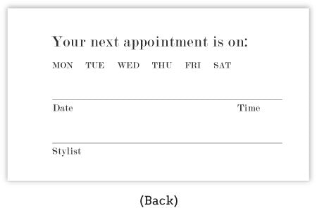 Pastel Appointment Card Set w/ Gold Foil Type