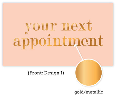 Pastel Appointment Card Set w/ Gold Foil Type