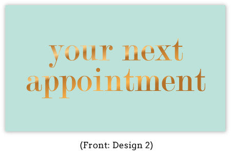 Pastel Appointment Card Set w/ Gold Foil Type