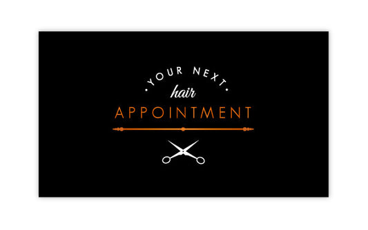 Black Appointment Cards w/ Copper Foil Type