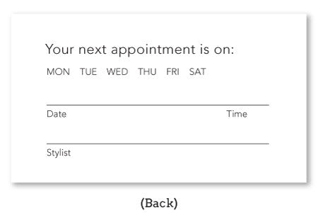 Diagonal Appointment Card Set