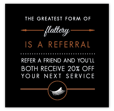 Personalized Lash Referral Cards (Copper Metallic)