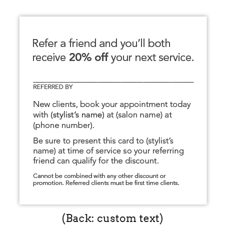 Personalized Referral Cards (Gold Metallic Mint)