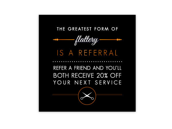 Black w/ Copper Foil Referral Cards