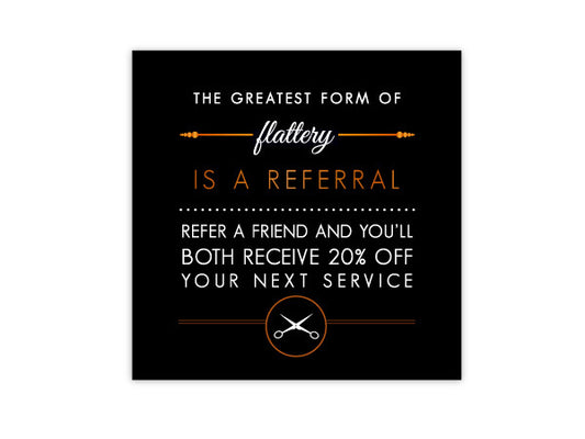 Black w/ Copper Foil Referral Cards
