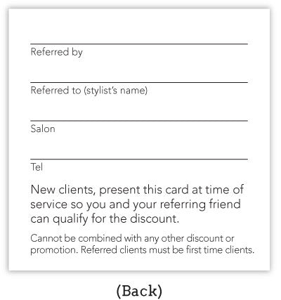 Black w/ Copper Foil Referral Cards