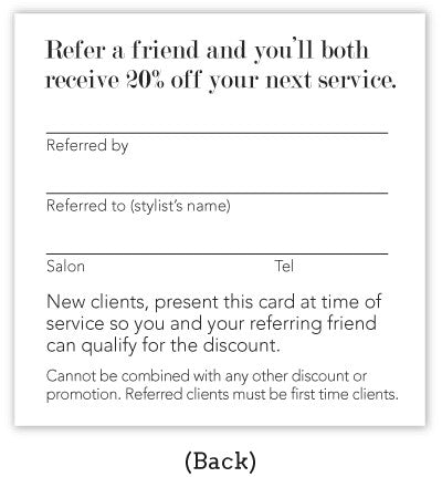 Pastel Referral Card Set w/ Gold Foil Type