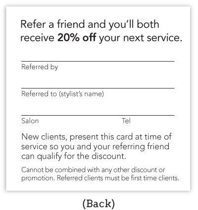 Spa Referral Card Set