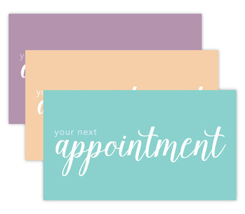 Cursive Appointment Card Set