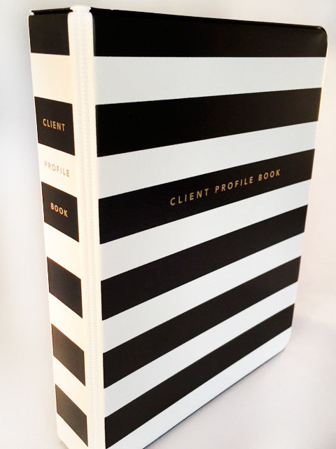 Hairdresser Client Profile Book - spine view