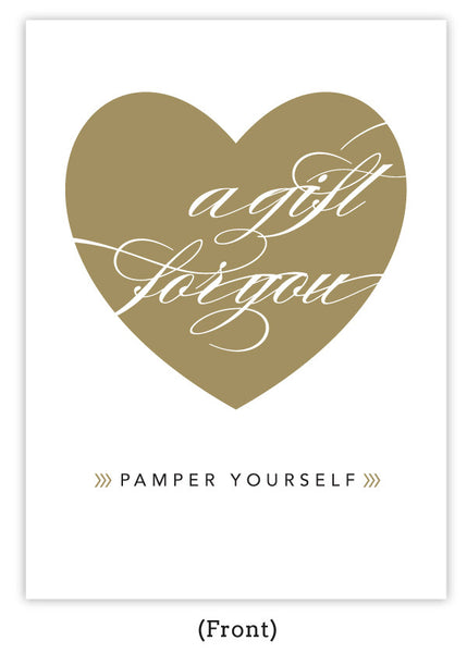 Gold heart salon gift certificate - FRONT