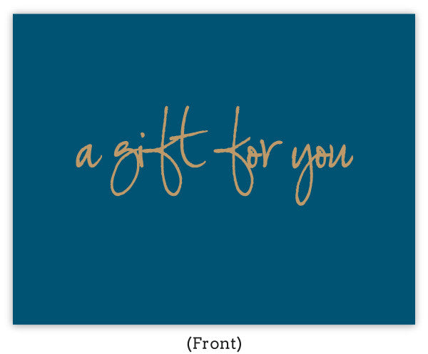 Blue salon gift certificate - FRONT