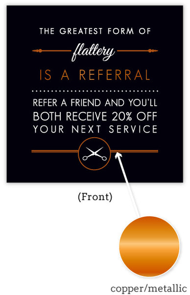 Black w/ Copper Foil Referral Cards