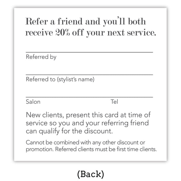 Blue Referral Cards w/ Copper Foil Type
