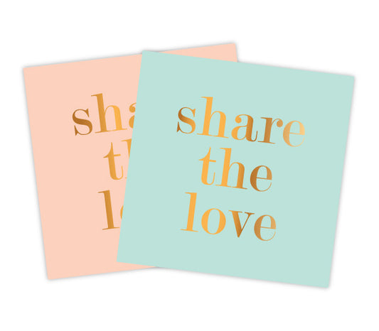 Pastel Referral Card Set w/ Gold Foil Type